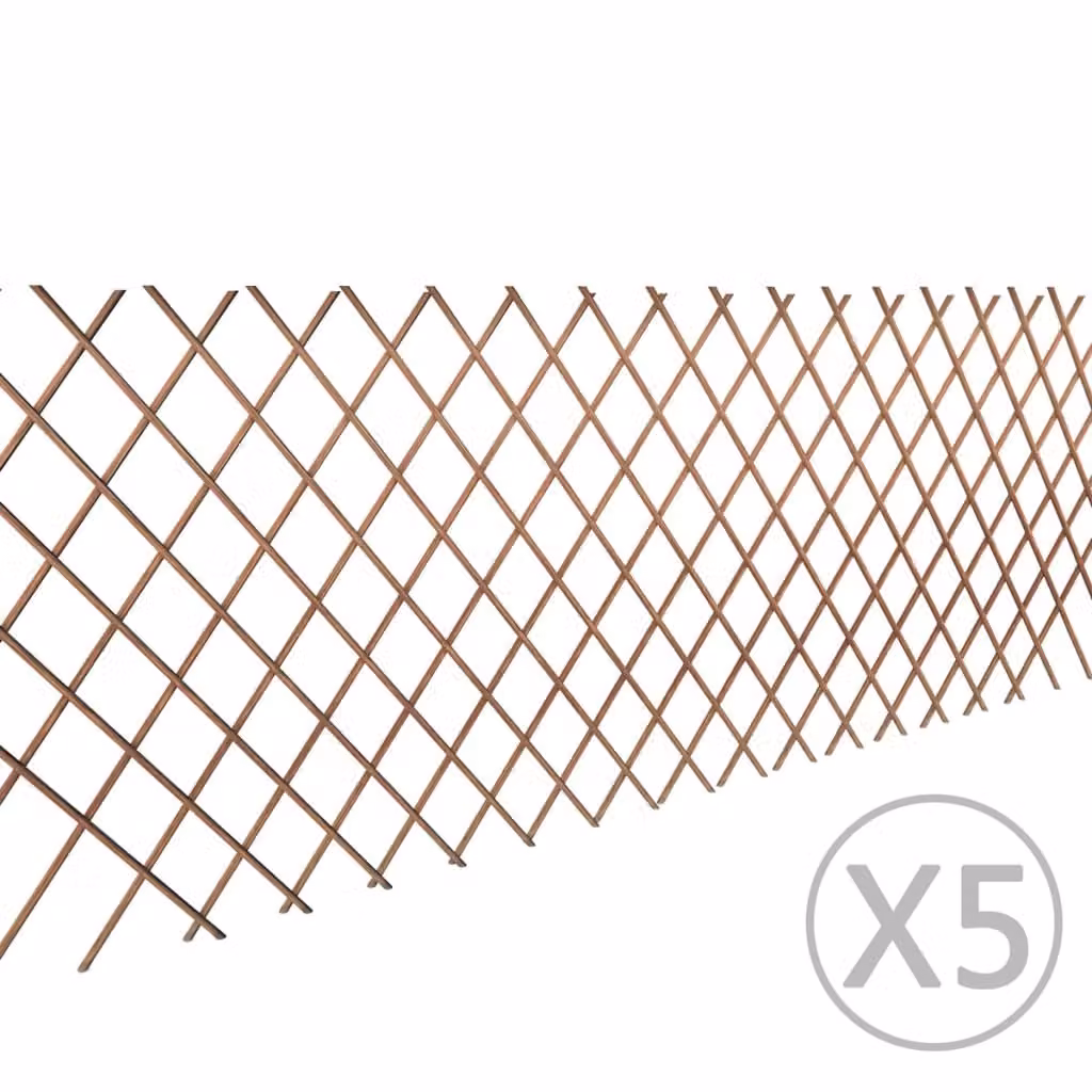 vidaXL Recinzione in vimini 5 pezzi 180x90 cm