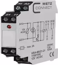 Metz Connect KRA-M8/21-21, 2 contattori, 12 V CA/CC 11061950