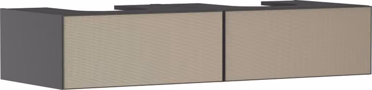 hansgrohe Xevolos E meuble sous lavabo, 2 tiroirs, 1 découpe au centre, 1370x550x275mm, pour console avec vasque à poser, 54318390, 54318390