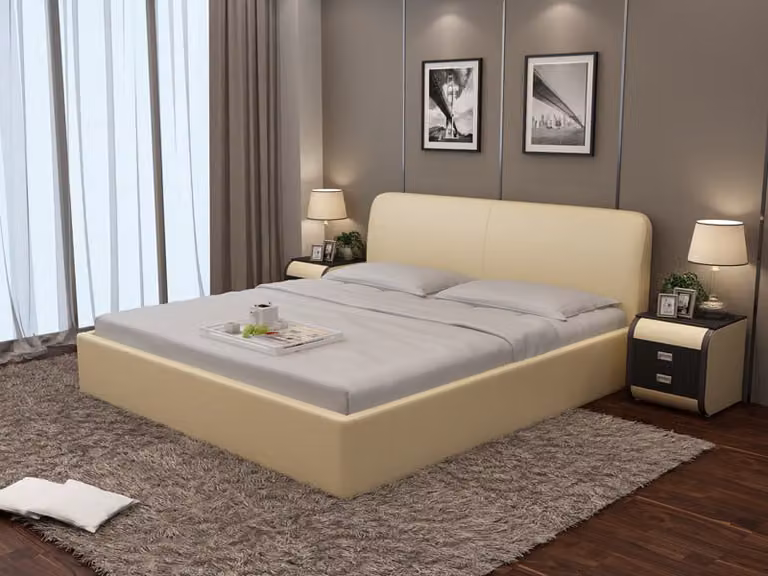 Designer Bett Polsterbett Luxusbett Doppelbett Ehebett Betten 140/160/180 LB8836