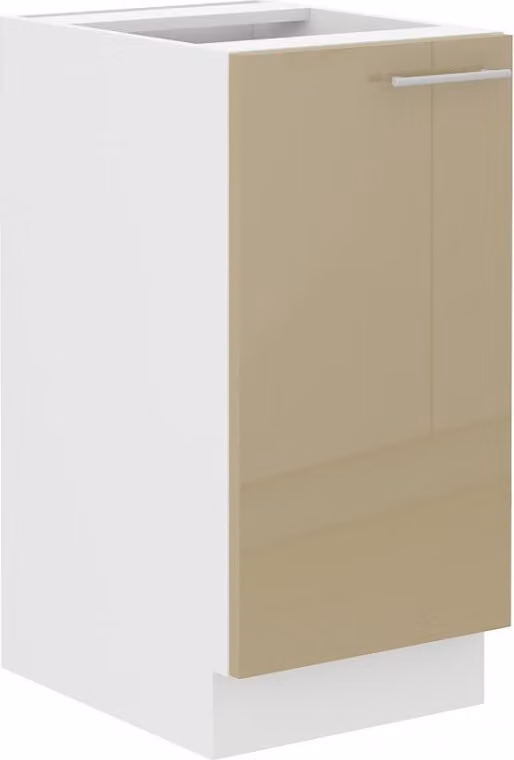Armadietto inferiore ad anta singola LAJLA - larghezza 40 cm, cappucino / bianco