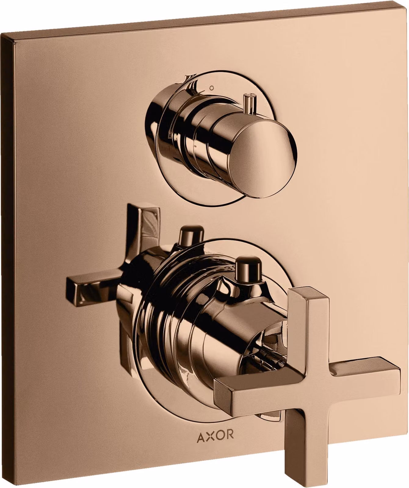 hansgrohe AXOR Citterio Thermostat encastré avec robinet d'arrêt, poignées transversales, 1 consommateur, 39705300, 39705300