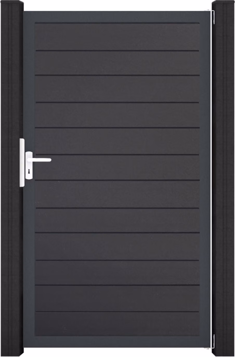 GroJa BasicLine Sistema a innesto in PVC stretto universale a un'anta con telaio antracite Grigio antracite