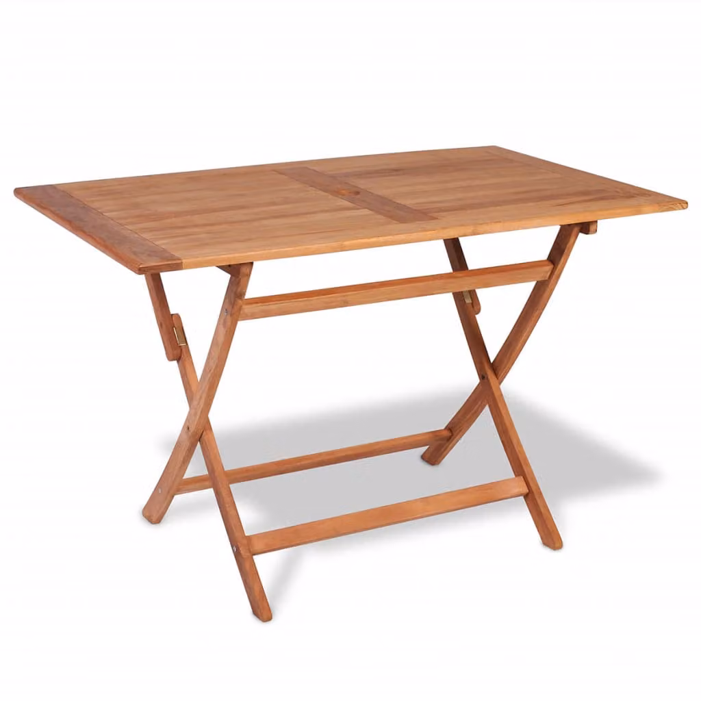 vidaXL Set da pranzo da giardino in teak massiccio da 5 pezzi