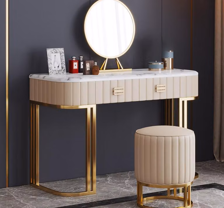 Designer Schminktisch Kosmetik Tisch Spiegel Konsolen Schlafzimmer
