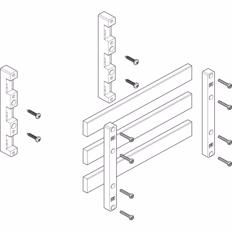 Modulo sbarra collettrice ABN 1FB/2RE 60 mm con CU 30x10 mm, a 3 poli, EBM 70 mm MTSC12763