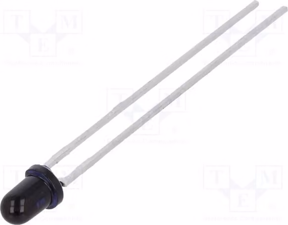 2 emettitori IR da 860 nm, 1,7÷2V, SFH 4356, LED a infrarossi neri, 3 mm, 100 mA, per montaggio a foro passante, 90 mW, angolo di emissione 20°