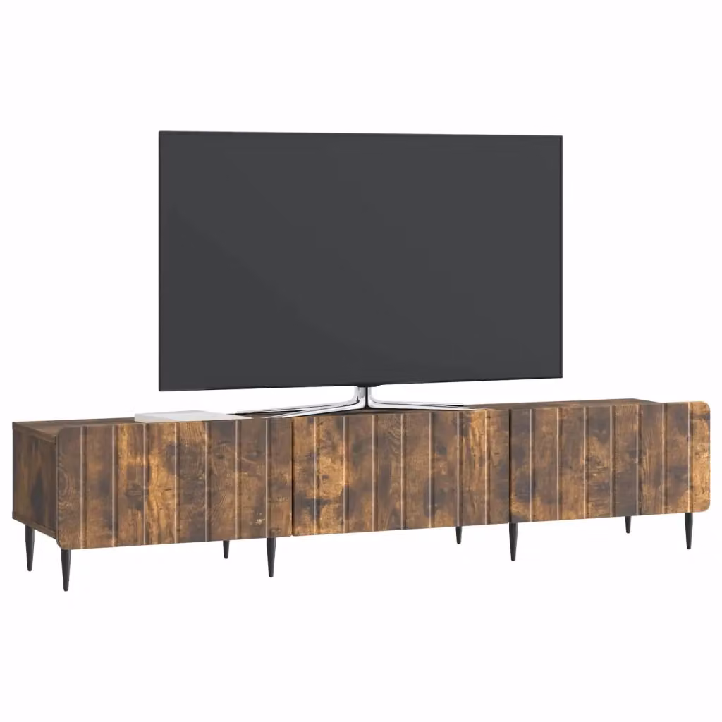 Mobile TV-Credenza Moderno Design In Rovere Fumo Marrone L: 147 cm, P: 34,5 cm, H: 32 cm – 2