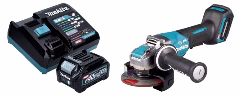 Makita GA 047 GD101 Smerigliatrice angolare a batteria 40 V max. 125 mm X-LOCK Brushless + 1x batteria ricaricabile 2,5 Ah + caricabatterie