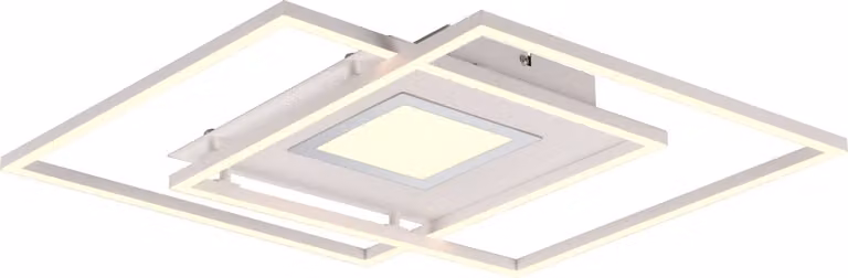 Lampada da soffitto Trio Via a LED 36 W, dimmerabile, bianco opaco, temperatura di colore regolabile, luce notturna