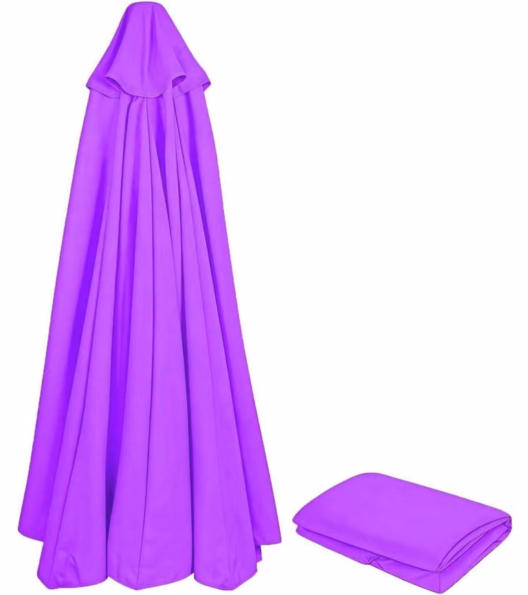 Copertura di ricambio per ombrellone, diametro 250 cm, 8 stecche, colore lilla, protezione UV 80, resistente al vento, in poliestere