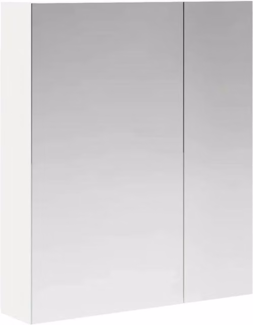 Mobiletto da bagno sospeso bianco con ante a battente e ripiani interni DESIGN IN L/P/H: 60 x 14,5 x 70 cm