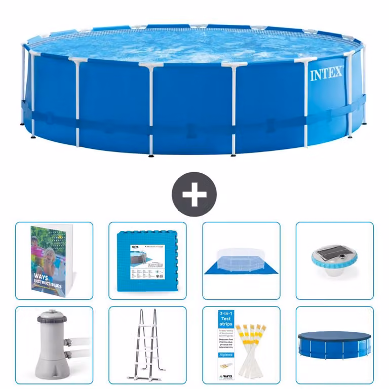 Piscina autoportante rettangolare - 457x122 cm - 7 pezzi - Modello S674