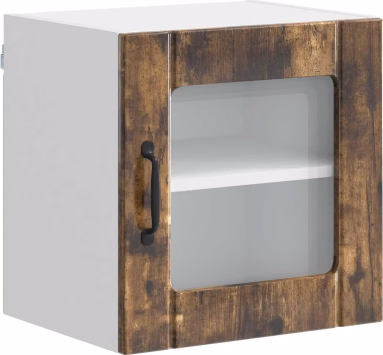 Mobile in vetro da parete LUCCA Rovere Fumo 40 x 31 x 40 cm