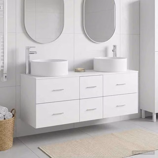 Set di mobili per il bagno 3 pz Bianco 49,5 x 44,5 x 65,5 cm 3405955
