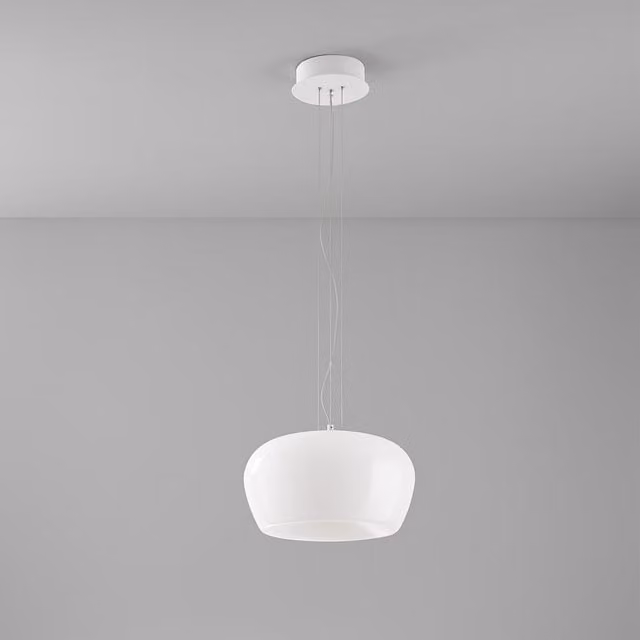 Lampada a sospensione Perenz Kave bianca con LED dimmabile e luce bianco caldo
