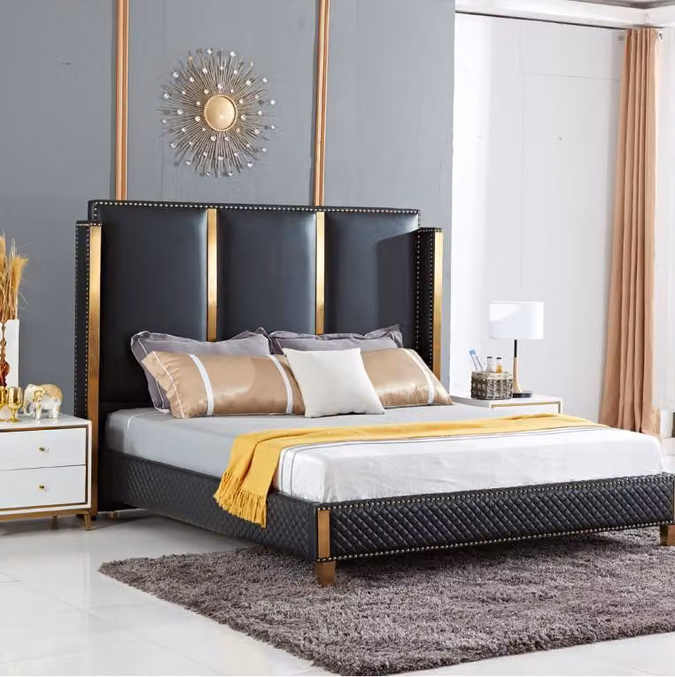 Bett Polster Design Luxus Doppel Hotel Betten Ehe Schlaf Zimmer 180x200cm