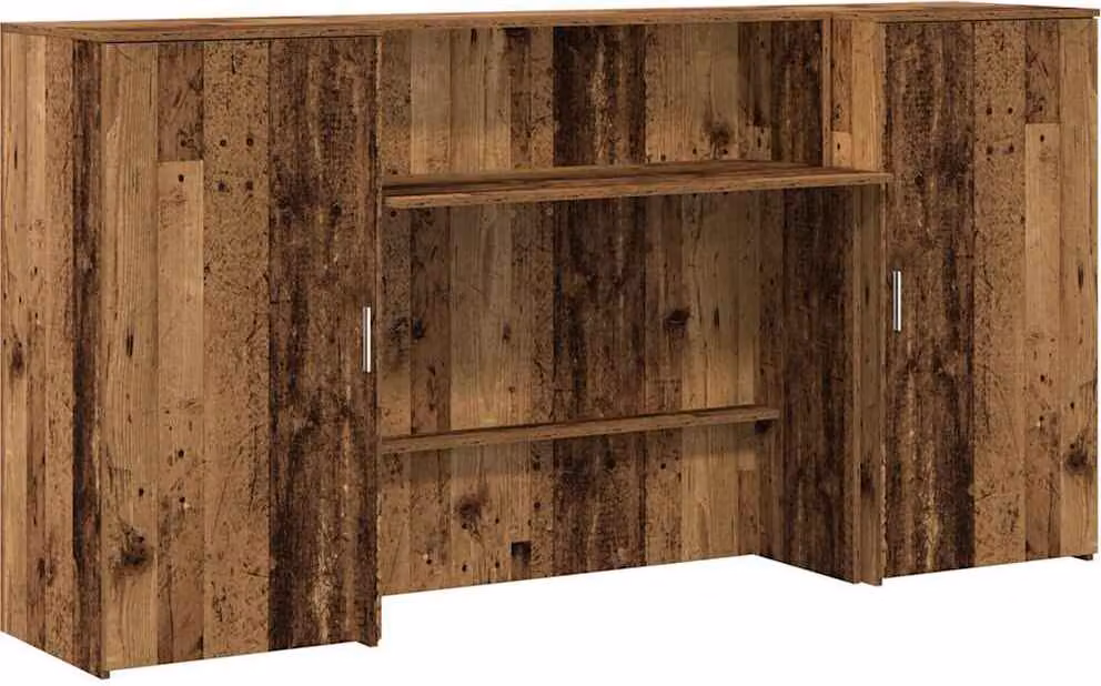 Banco Reception Legno Vecchio 200x50x103,5 cm Legno Multistrato