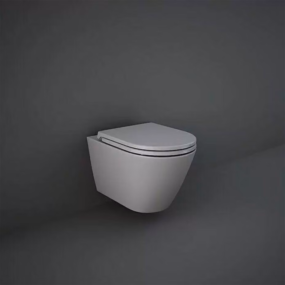 WC sospeso RAK Ceramics Feeling, grigio, opaco, SENZA SEDILE WC