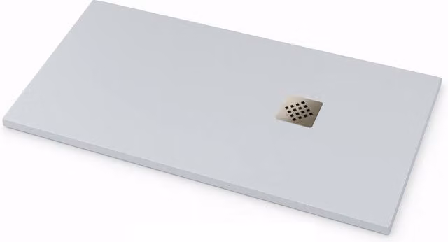 Piatto doccia Ardesia extra piatto 80X150 cm colore Grigio chiaro RAL 7035 griglia in Acciaio