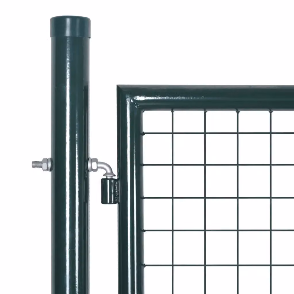 Cancello a doppia anta vidaXL in acciaio verniciato a polvere verde L: 306 cm, H: 150 cm – 2