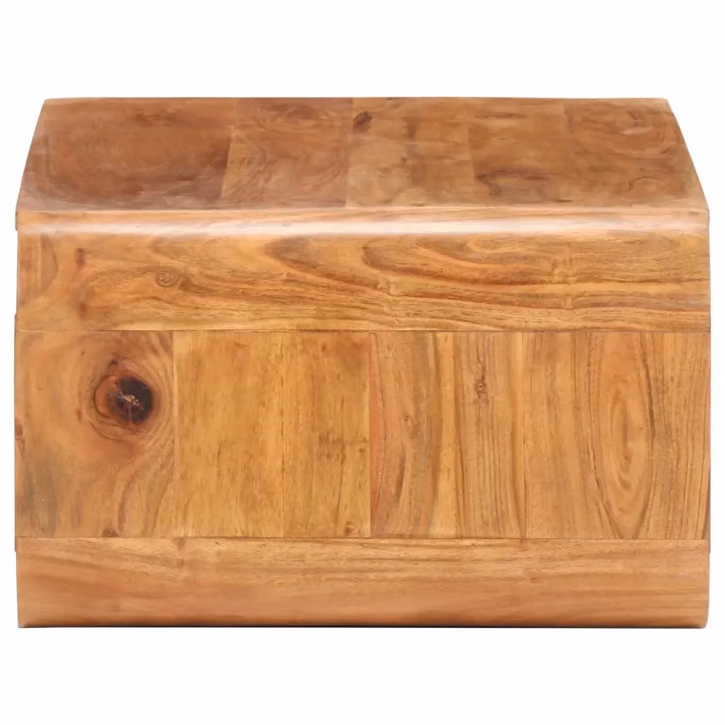 Tavolino da salotto rettangolare vidaXL in legno di acacia marrone stile vintage L: 90 cm, P: 50 cm, H: 30 cm – 2