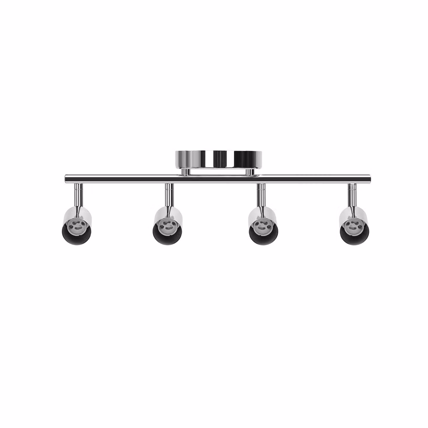 Faretto da soffitto a LED argento - 4 attacchi GU10 - orientabile - LED esclusi