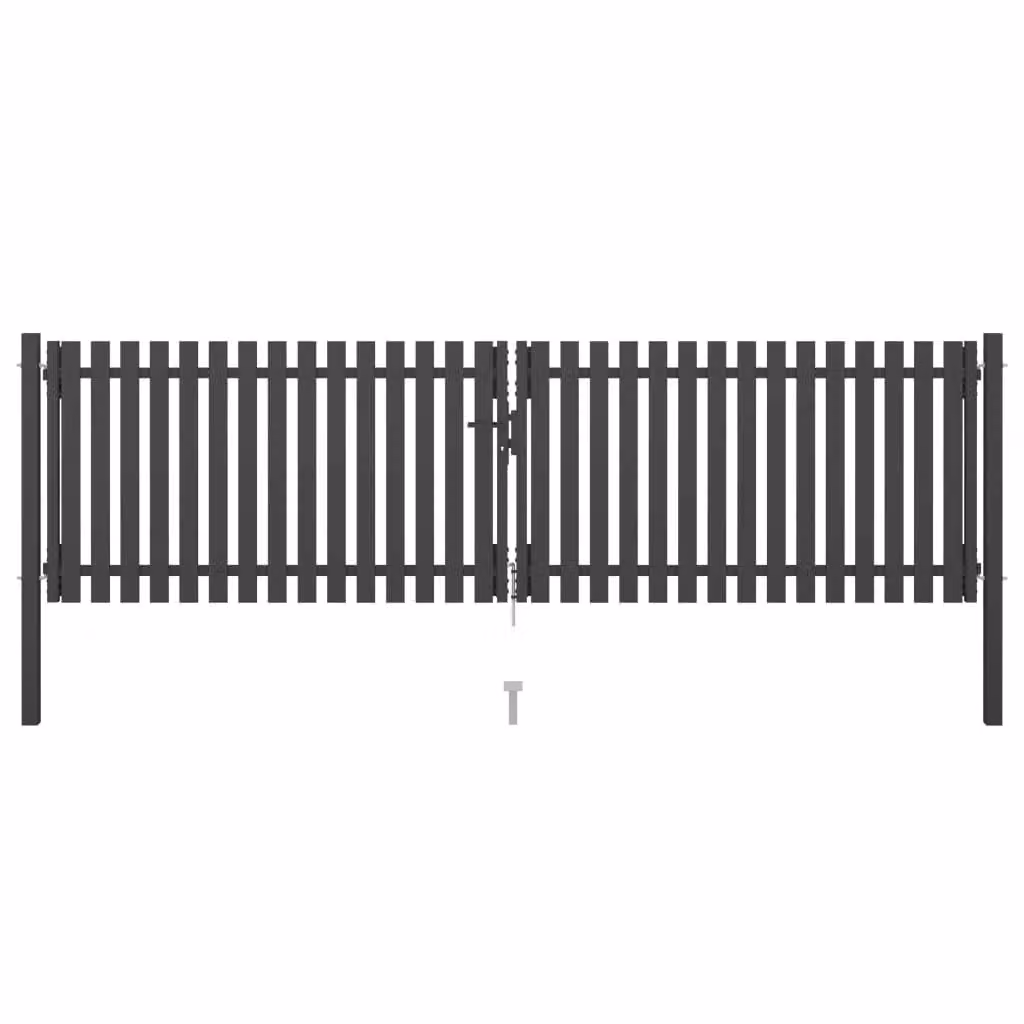 Maison Exclusive - Cancello da giardino in acciaio 400 x 75 cm, antracite