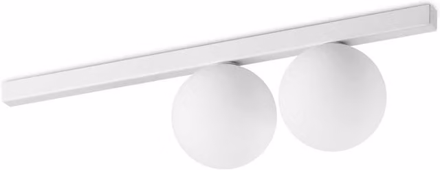 Plafoniera LED Ideal Lux Binomio in metallo e vetro, disponibile in bianco, nero o oro/ottone