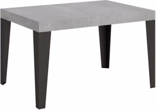 Tavolo allungabile 130/234x90 cm Flame colore cemento gambe antracite
