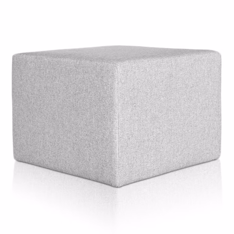 Pouf Rubino 63 x 63 cm Grigio