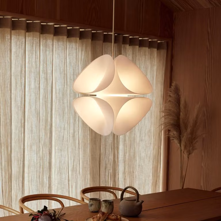 FRANDSEN Lampada a sospensione Nova, dimmerabile, Bianco / Opale, Soggiorno / Sala da pranzo, Plastica, Moderno, Lampada a sospensione