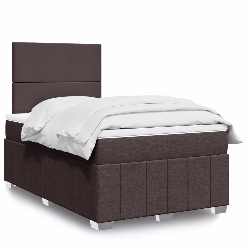 vidaXL Letto Ibrido con Materasso a Molle Insacchettate e Struttura in Legno di Pino, Marrone e Bianco, L/P/H: 120 x 190 x 150,5 cm