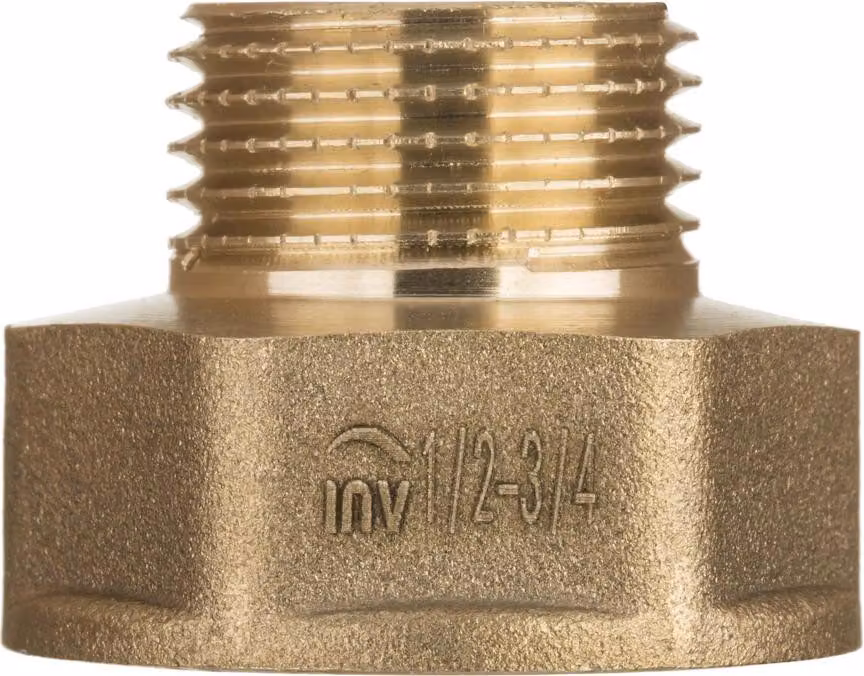 Giunto In Ottone Riduzione Dado Filettato C/Z 3/8'*1/4'