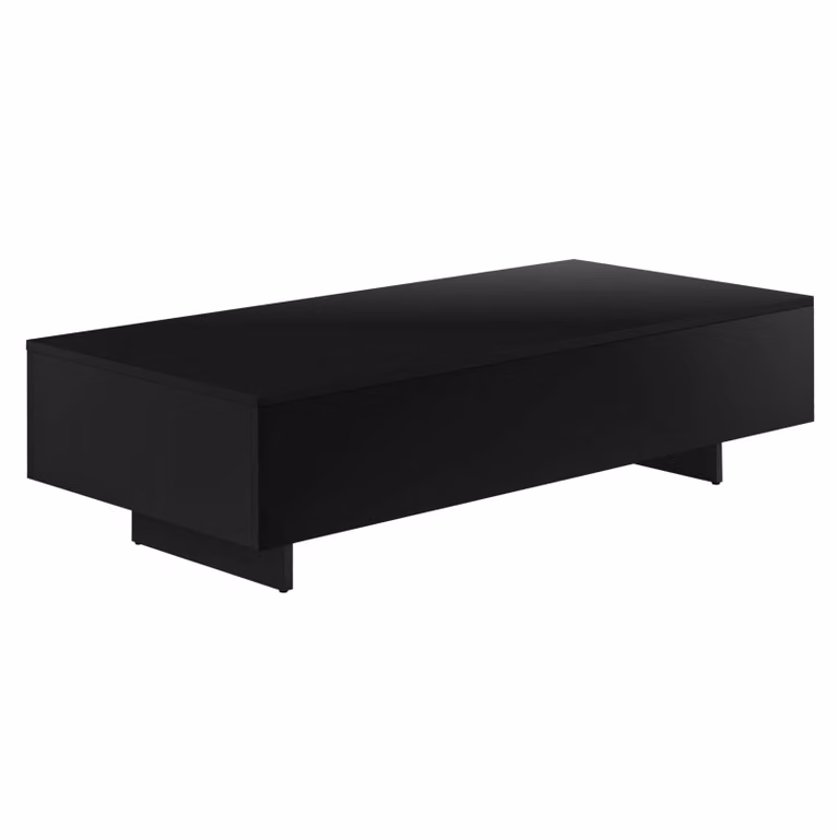 In And OutdoorMatch Tavolino Alysson - 115x55x31 cm - Nero - Lucido - Truciolato - Design moderno