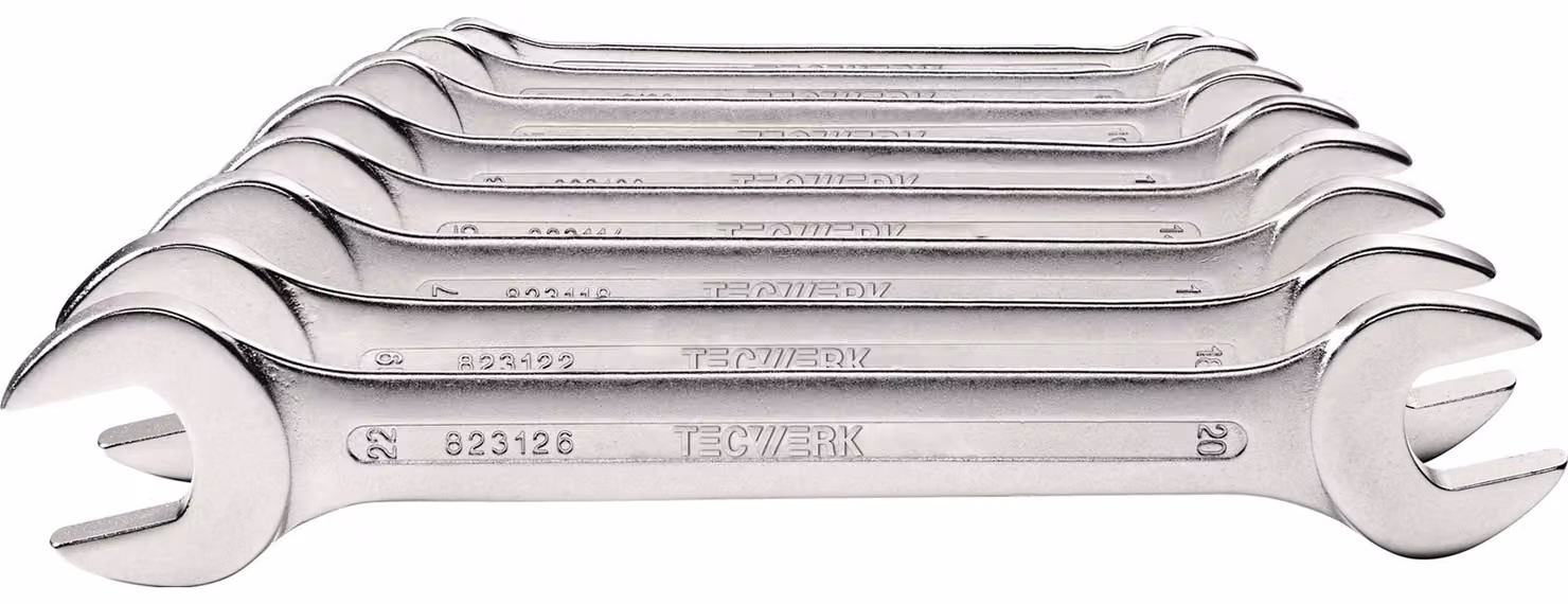 Set di chiavi a bussola a due fori, 12 pezzi, da 6 a 32 mm, in acciaio CV, cromate