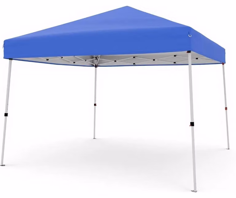 Gazebo da giardino - Gazebo pieghevole 3x3 metri - Tetto parasole impermeabile - Tessuto Oxford poliestere 600D - Montaggio rapido con sistema automatico - Struttura in alluminio con borsa per il trasporto - Colore blu