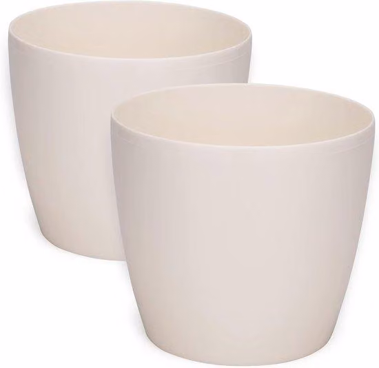 Set di piante artificiali in plastica per interni ed esterni - Beige - Diametro 30 cm