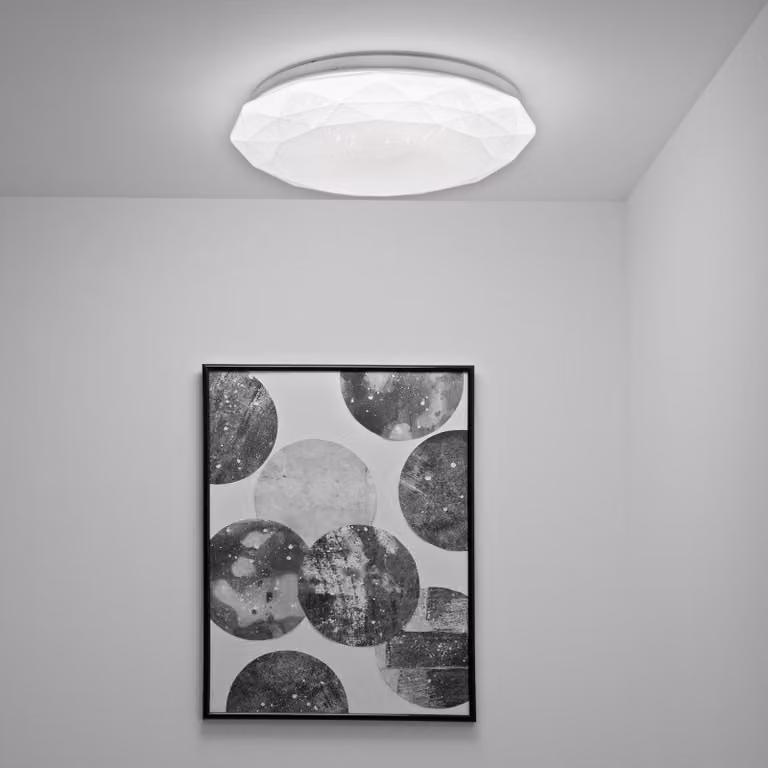 LUMILED LED lampada da soffitto 24W 2160 lm plafoniera 4000K bianco neutro 35 cm bianco diamante rotondo moderno per soggiorno camera dei bambini, camera da letto