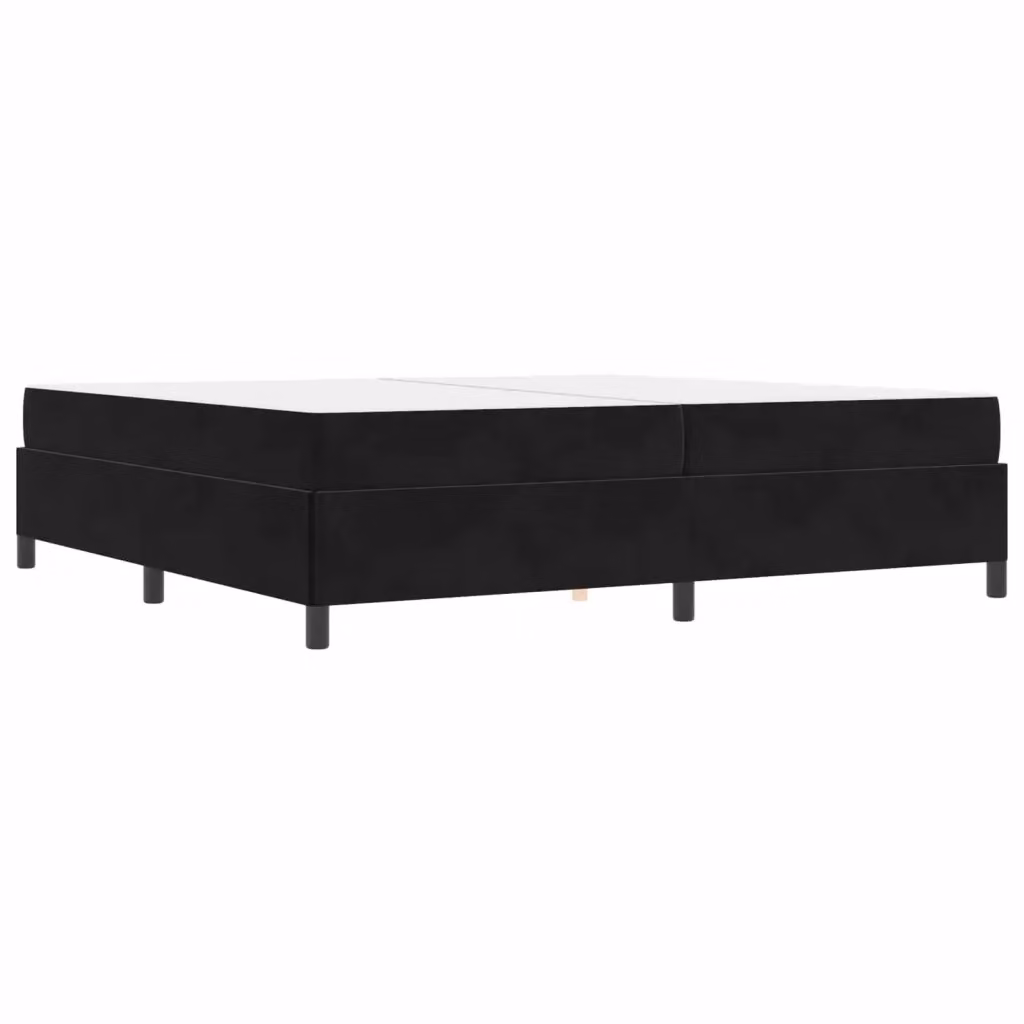 Struttura letto imbottita vidaXL in tessuto nero con base in legno e metallo L/P/H: 200 x 200 x 280 cm – 2
