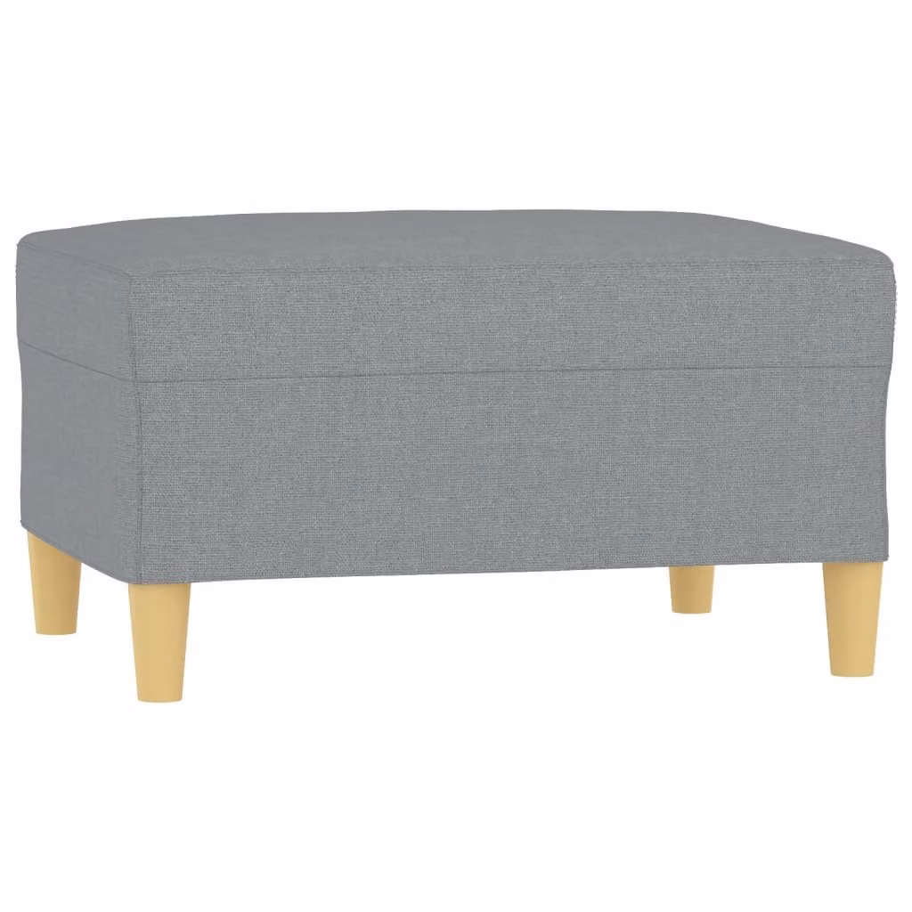 Poggiapiedi Grigio Chiaro 70x55x41 cm in Tessuto