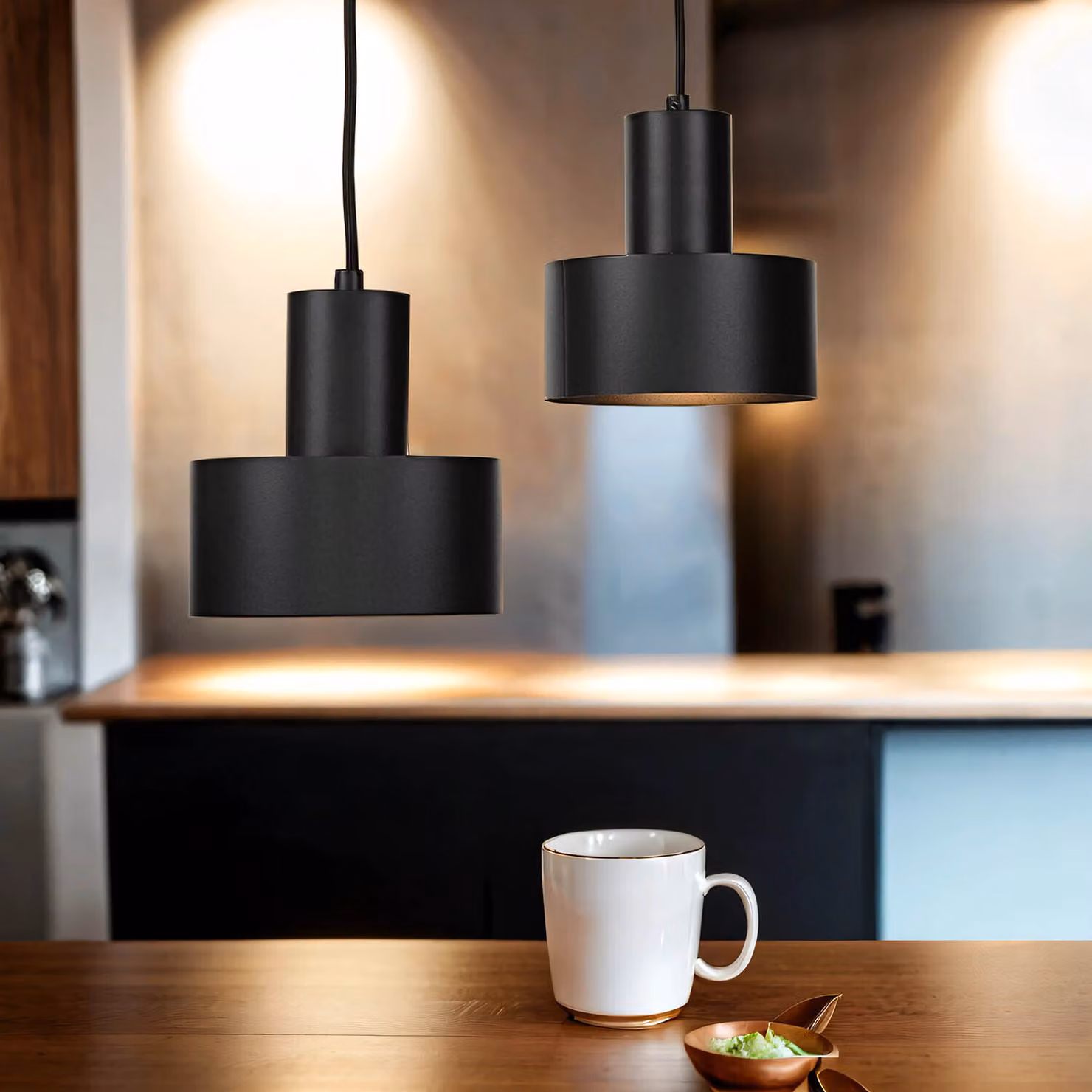Lampada a sospensione in metallo a 2 luci E27 regolabile nero retrò lampada a sospensione tavolo da pranzo soggiorno