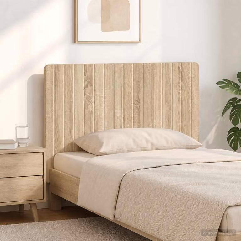 Testiera da muro vidaXL ZWOLLE in legno ingegnerizzato Rovere Sonoma con ripiano integrato, marrone opaco