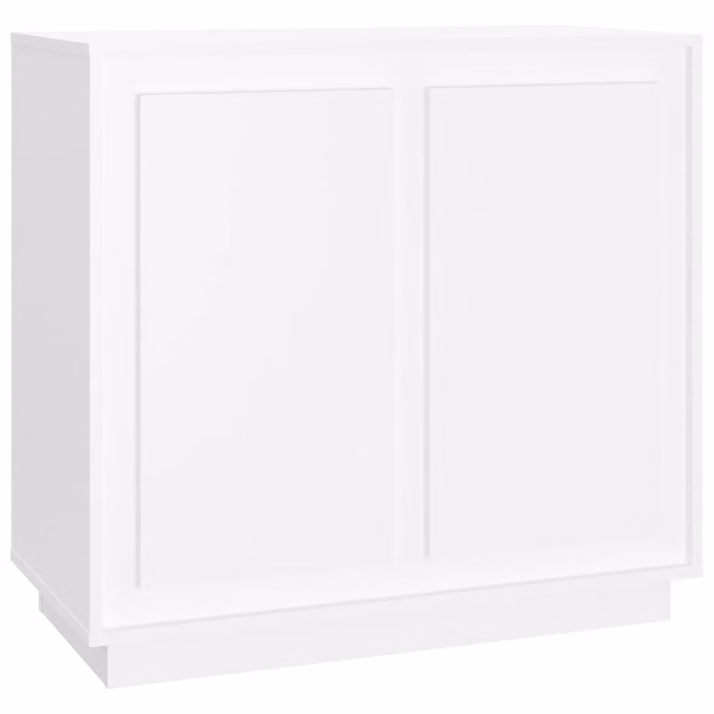 Credenza Bianca 80x34x75 cm in Legno Multistrato