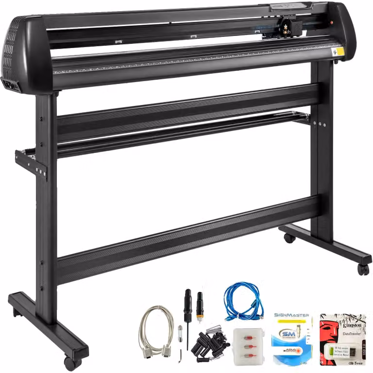 VEVOR 53" macchina per il taglio del vinile, plotter da taglio semplice con supporto, plotter, potenza regolabile, velocità, creazione di insegne