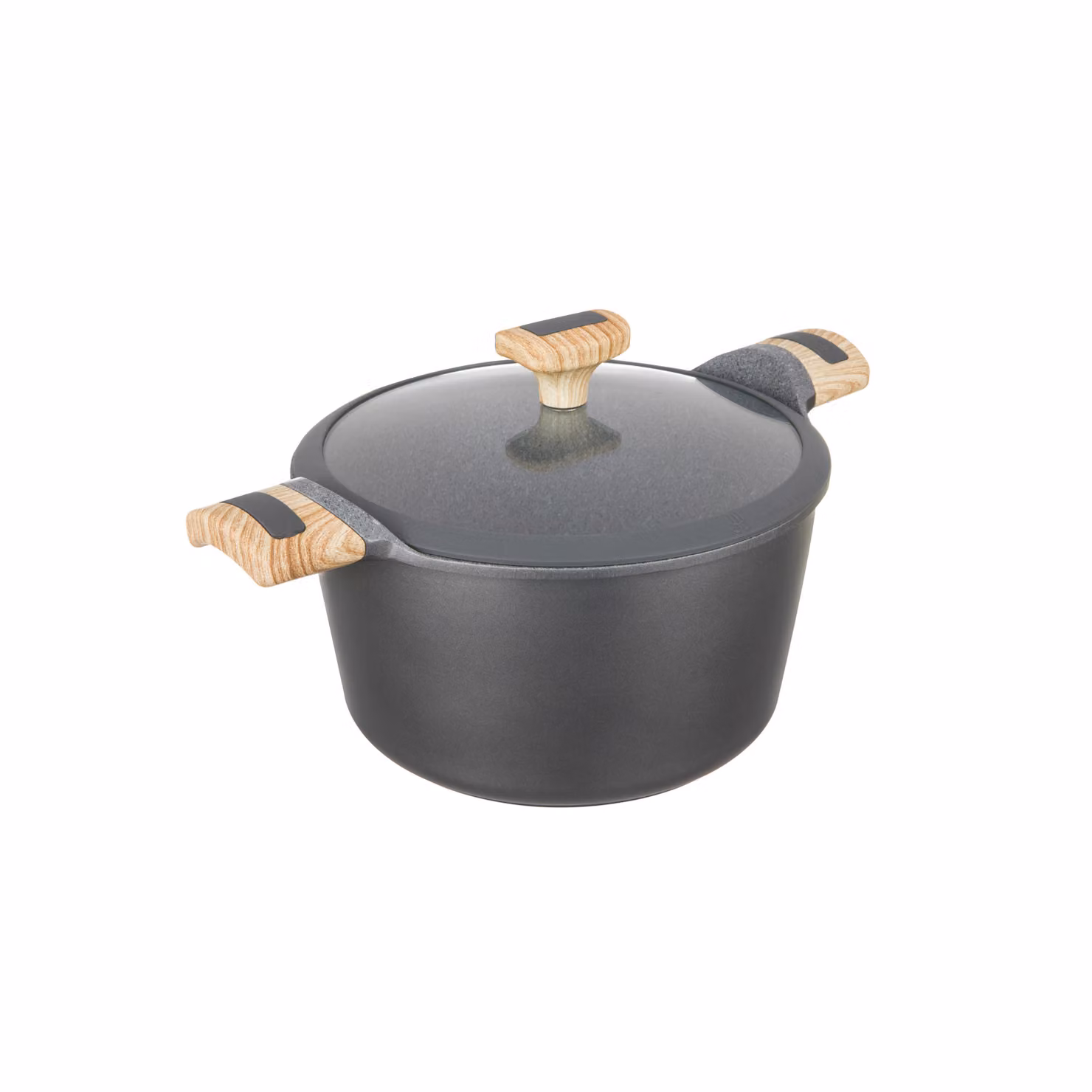 Casseruola Kasanova Evolution con coperchio in silicone, antiaderente, grigia, diametro: 22 cm – 2