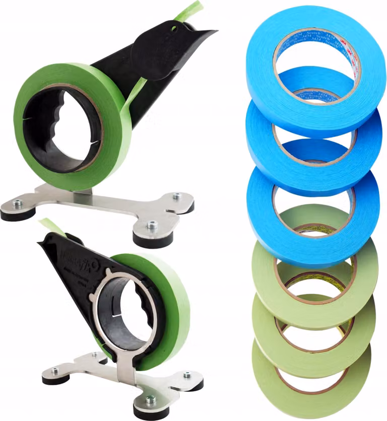 Supporto magnetico per nastro adesivo per verniciatura su bordatura Nastri adesivi 7 pezzi