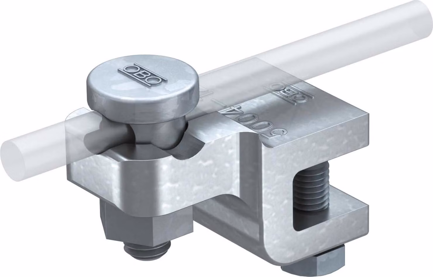 OBO Morsetto di battuta Bettermann 5004 DIN-FT 12 zincato a caldo (5304407)