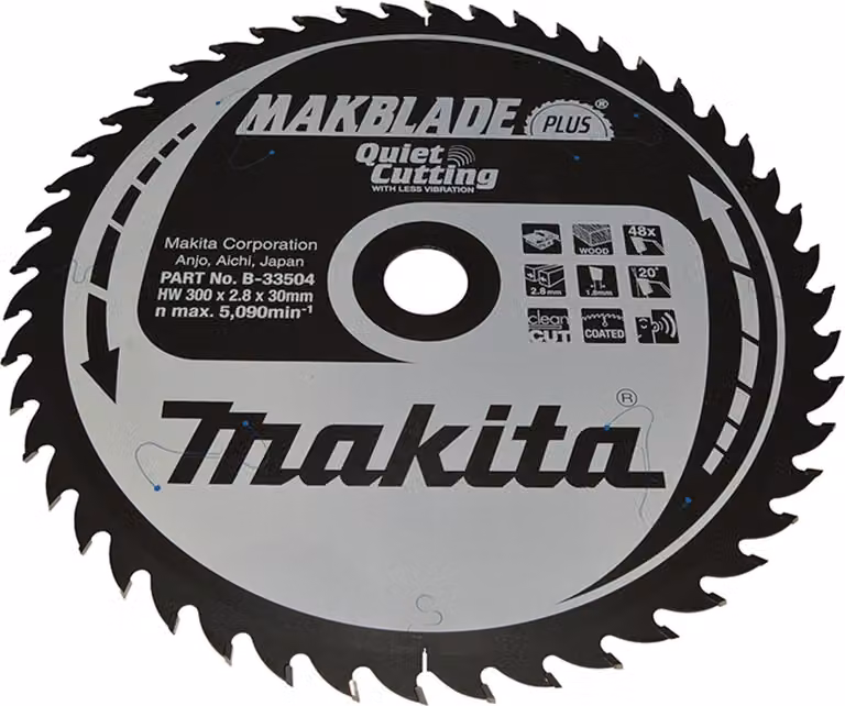 Makita B-33504 Lama circolare TCT 300 x 30 mm 48T legno