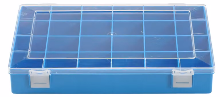 hünersdorff PS-CLASSIC scatola di assortimento 225 x 335 x 55 mm, 24 scomparti, blu